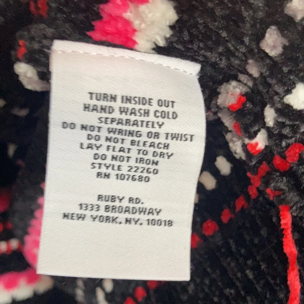 Ruby Rd sweater stripes black with pink red white gray casual office size 3X - Picture 10 of 17